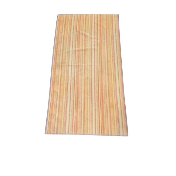 Crate&barrel oversized orange & yellow cotton striped beach towel - Picture 1 of 6